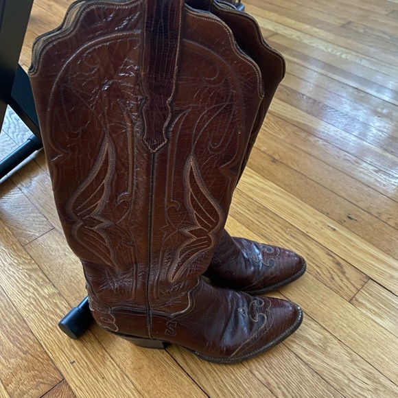 Justin cowboy boots - alligator and leather - Picture 4 of 8
